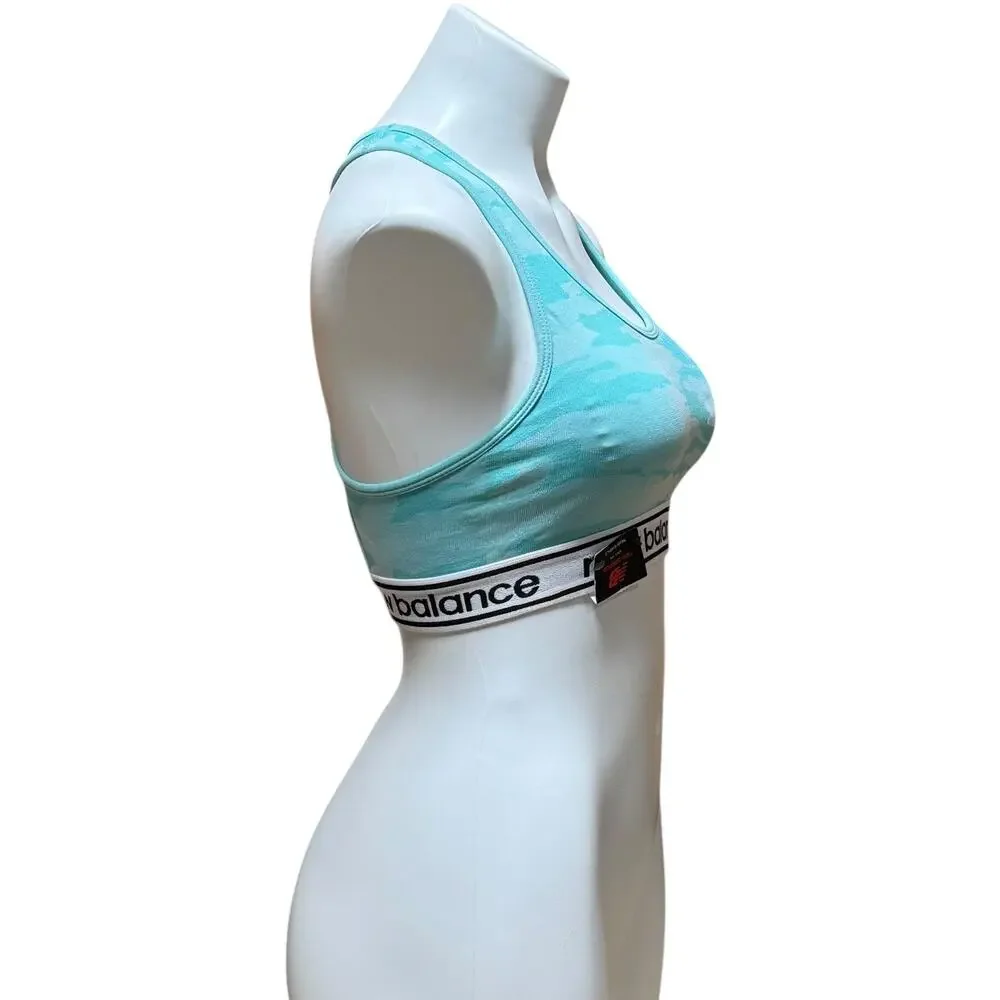 NB New Balance Medium Support Racerback Sports Bra Aquamarius Medium
